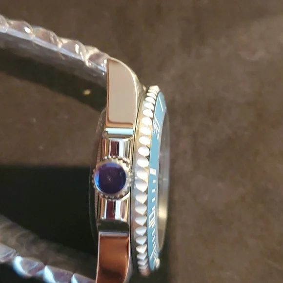 Fully custom built 40mm Seiko Tiffany Blue partial skeleton mod. - Picture 6 of 6